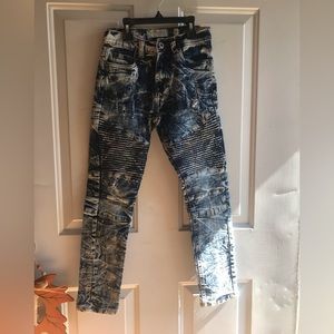 Evolution In Design Distressed Denim Construction Skinny fit Jeans Size …